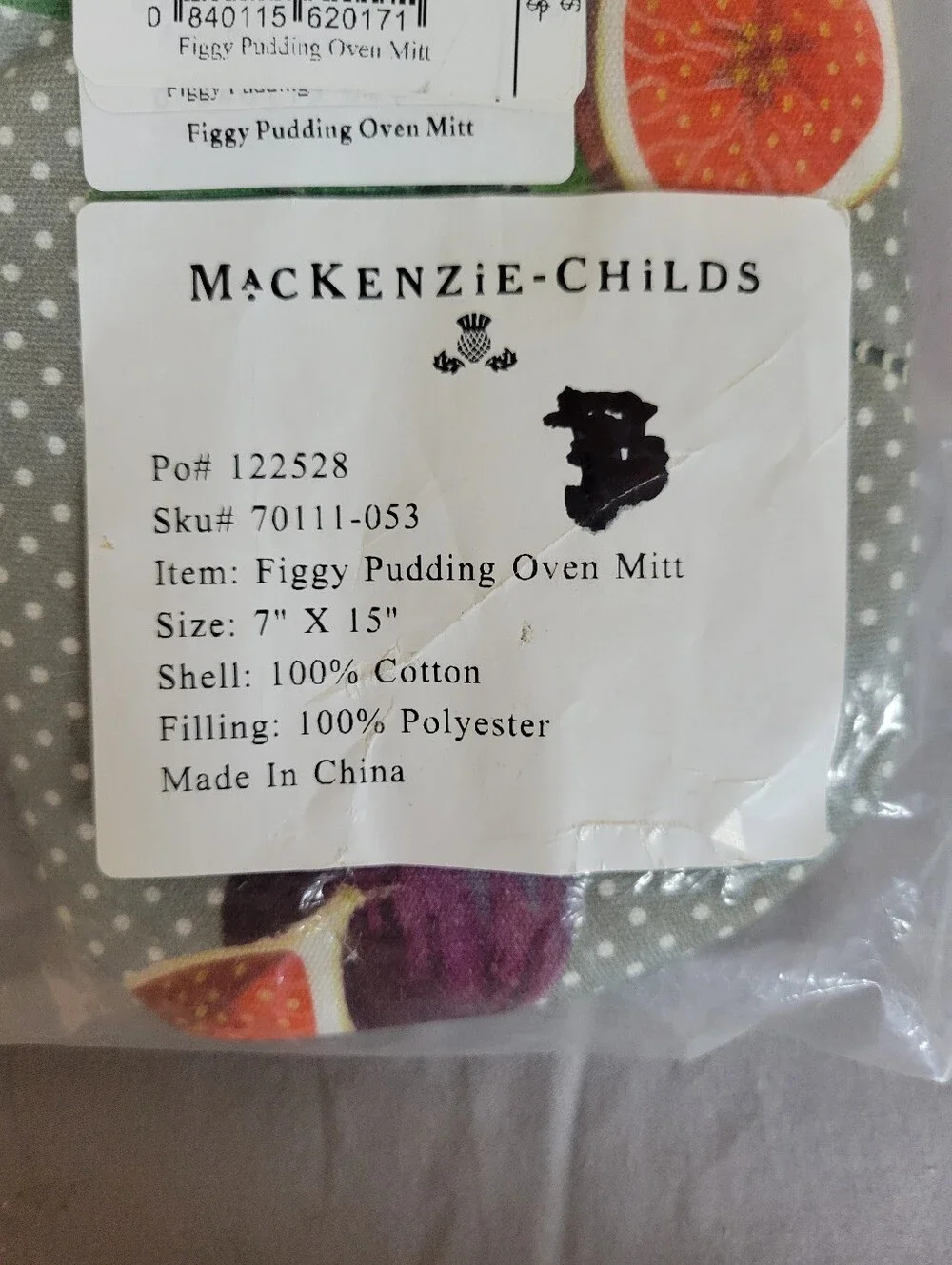MacKenzie-Childs Figgy Pudding Oven Mitt